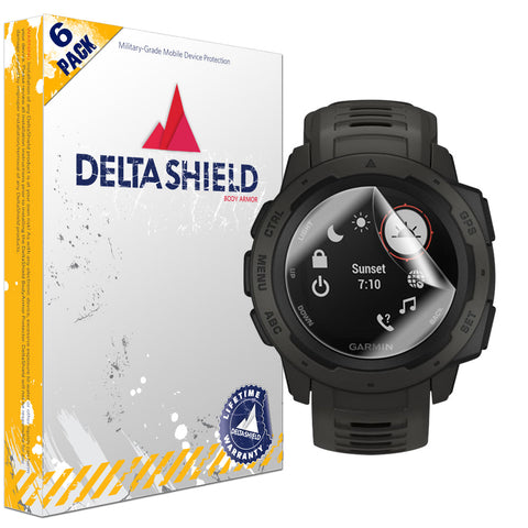 DeltaShield BodyArmor Garmin Instinct® 2X Solar Screen Protector (6-Pack)