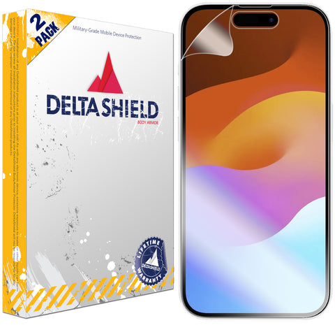 DeltaShield BodyArmor Apple iPhone 15 Screen Protector (2-Pack)