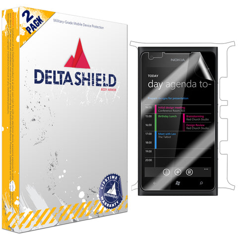 DeltaShield BodyArmor Nokia Lumia 900 Ultra Clear Front & Back Cover Protector (2-Pack)