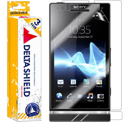 DeltaShield Front Back Protector For Sony Xperia S