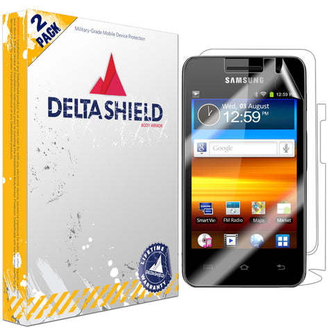 DeltaShield BodyArmor Samsung Galaxy Player 3.6 Ultra Clear Front & Back Cover Protector (2-Pack)