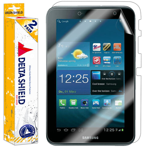 DeltaShield BodyArmor Samsung Galaxy Tab 2 7.0 Ultra Clear Front & Back Cover Protector (2-Pack)