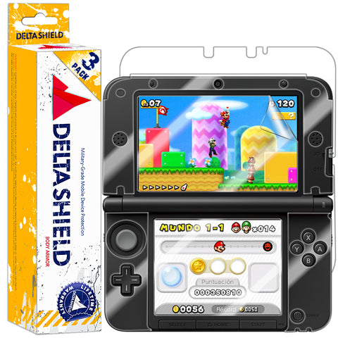 DeltaShield Front Back Protector For Nintendo 3DS XL