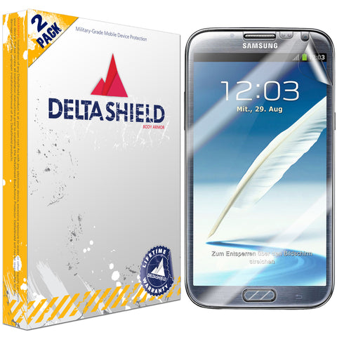 DeltaShield Samsung Galaxy Note 2 (N7100) Ultra Clear Screen Protector (2-Pack)