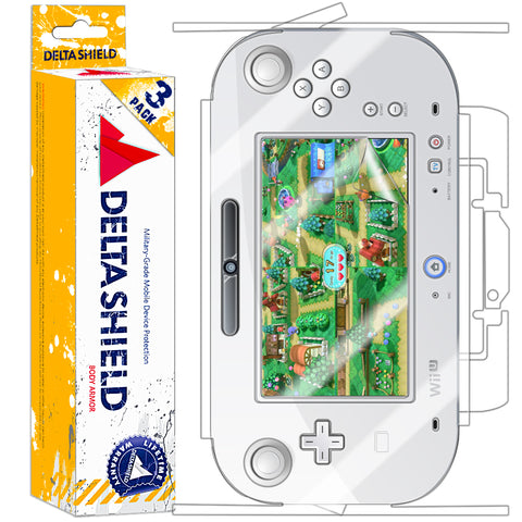 DeltaShield Front Back Protector For Nintendo Wii-U GamePad