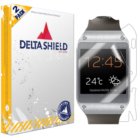 DeltaShield BodyArmor Samsung Galaxy Gear Ultra Clear Front & Back Cover Protector (2-Pack)