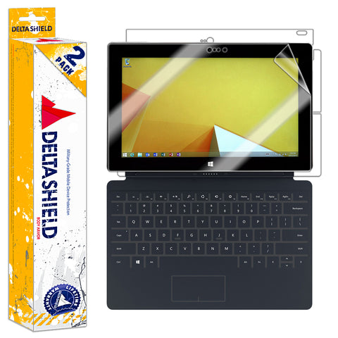 DeltaShield BodyArmor Microsoft Surface 2 Ultra Clear Front & Back Cover Protector (2-Pack)