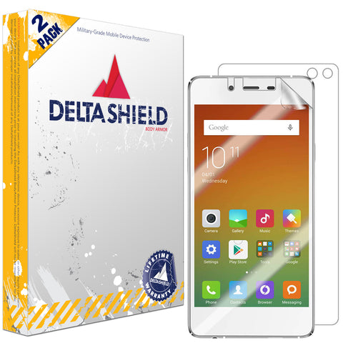 DeltaShield BodyArmor BLU Vivo Air LTE Ultra Clear Front & Back Cover Protector (2-Pack)