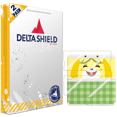 DeltaShield BodyArmor Nintendo 3DS Cover Plates Ultra Clear Screen Protector (2-Pack)