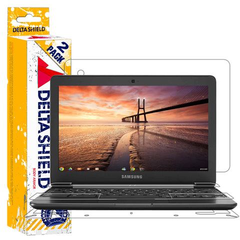 DeltaShield BodyArmor Samsung Chromebook 3 11.6" Ultra Clear Front & Back Cover Protector (2-Pack)