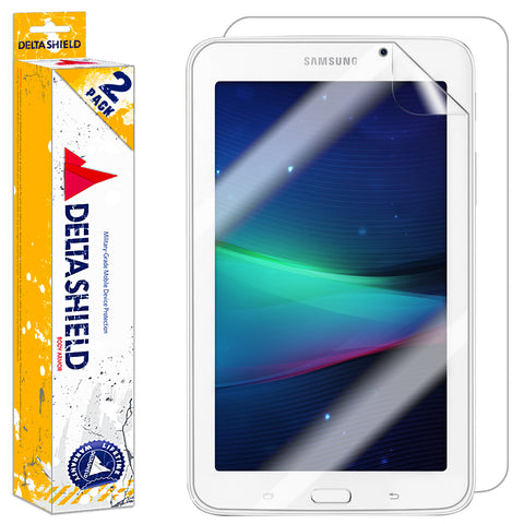 DeltaShield BodyArmor Samsung Galaxy Tab E 7.0 Ultra Clear Front & Back Cover Protector (2-Pack)