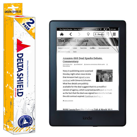 DeltaShield BodyArmor Amazon Kindle (6 2016 8th Generation Gen E-reader) Ultra Clear Screen Protector (2-Pack)