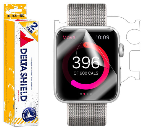 DeltaShield Front Back Protector For Apple Watch Series 2 42mm 