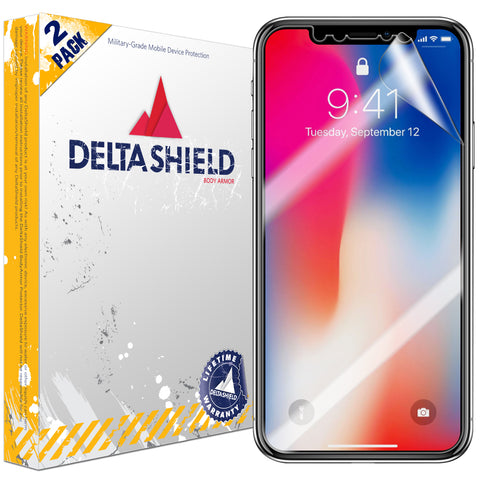 DeltaShield Screen Protector For Apple iPhone X  Case Friendly 