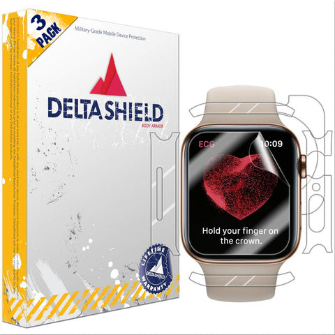 DeltaShield BodyArmor Apple Watch Series 4 (44mm) Full Body Protector [3-Pack]