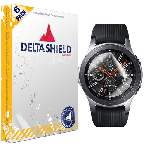 DeltaShield BodyArmor Samsung Galaxy Watch (46mm) Ultra Clear Screen Protector (6-Pack)