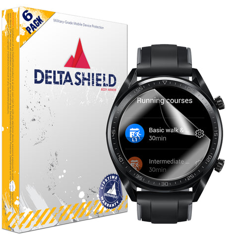 DeltaShield BodyArmor Huawei Watch GT Ultra Clear Screen Protector (6-Pack)