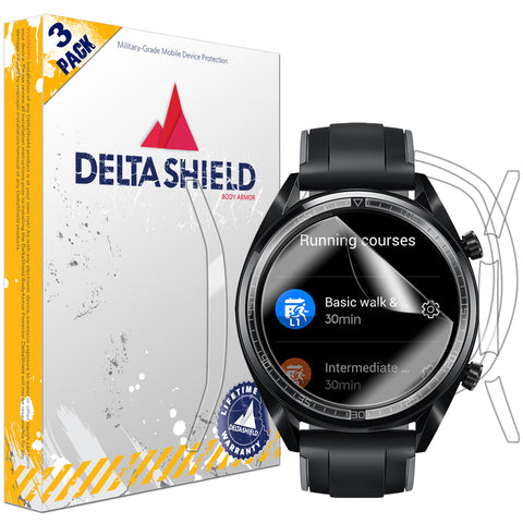 DeltaShield BodyArmor Huawei Watch GT Front & Back Cover Protector (3-Pack)