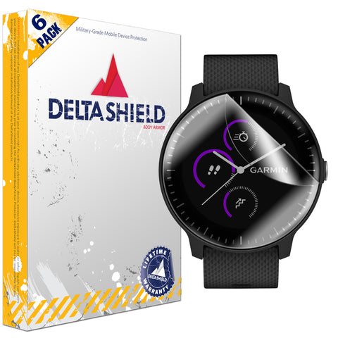 DeltaShield BodyArmor Garmin Vivoactive 3 Music Ultra Clear Screen Protector (6-Pack)