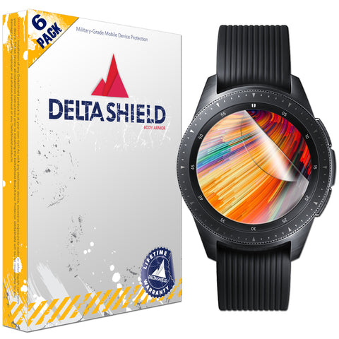 DeltaShield BodyArmor Samsung Galaxy Watch (42mm) Ultra Clear Screen Protector (6-Pack)