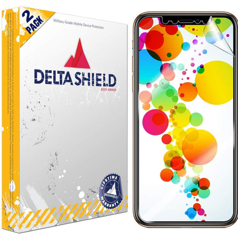 DeltaShield BodyArmor Apple iPhone XS Ultra Clear Screen Protector (Slim Design for Cases)(5.8")(2-Pack)