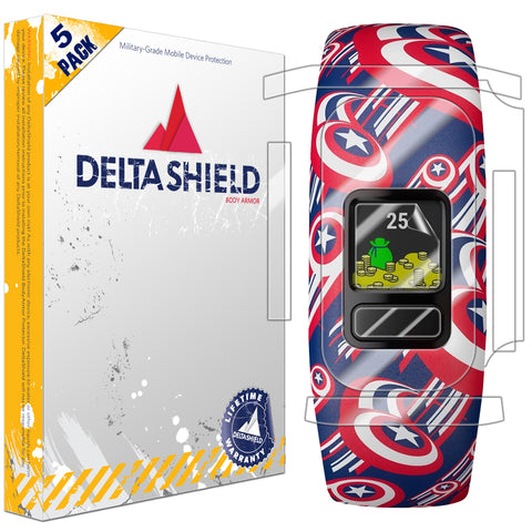 DeltaShield BodyArmor Garmin Vívofit Jr. 2 Front & Back Cover Protector (5-Pack)