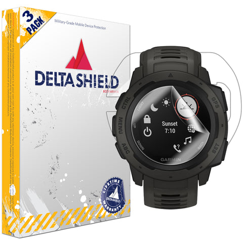 DeltaShield BodyArmor Garmin Instinct Front & Back Cover Protector (2-Pack)