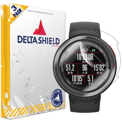 DeltaShield BodyArmor Amazfit Verge Front & Back Cover Protector (3-Pack)