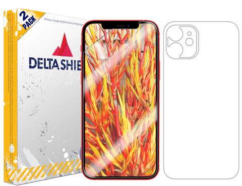 DeltaShield BodyArmor Apple iPhone 12 (6.1 inch) Front + Back Protector (2-Pack)