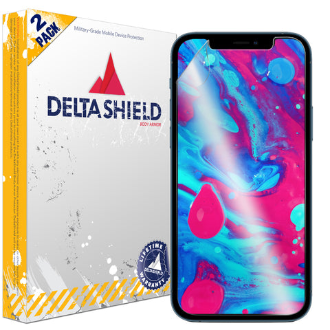 DeltaShield BodyArmor Apple iPhone 12 Pro Max (6.7 inch) (Case Friendly) Screen Protector (2-Pack)