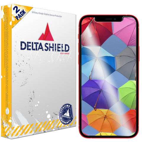 DeltaShield BodyArmor Apple iPhone 12 Mini (5.4 inch) (Case Friendly) Screen Protector (2-Pack)
