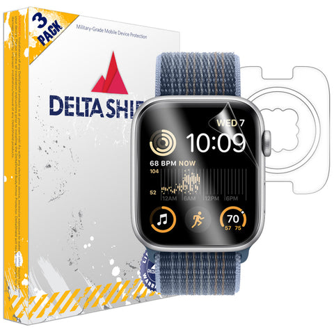 DeltaShield Apple Watch SE 44mm Front + Back Protector