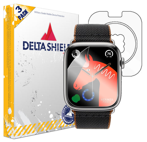 DeltaShield Apple Watch Series 9 45mm Front + Back Protector