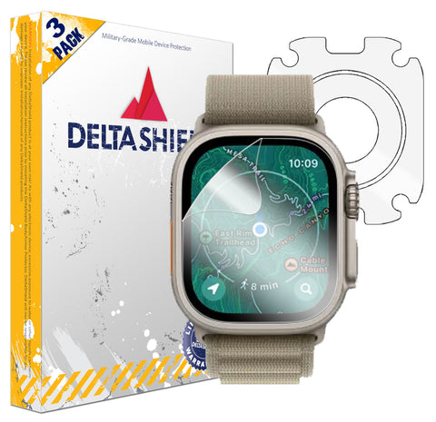DeltaShield Apple Watch Ultra 2 2023 Front + Back Protector
