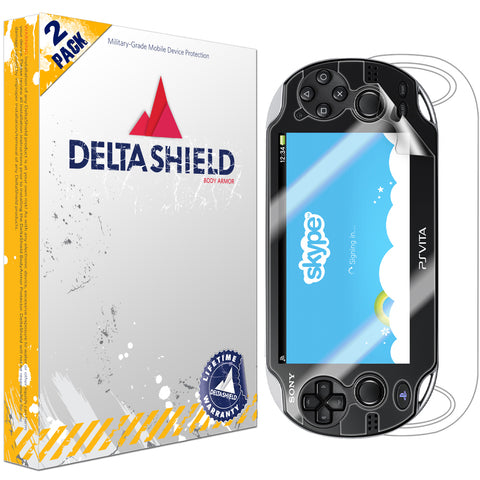 DeltaShield BodyArmor Sony Playstation Vita WiFi Ultra Clear Front & Back Cover Protector (2-Pack)