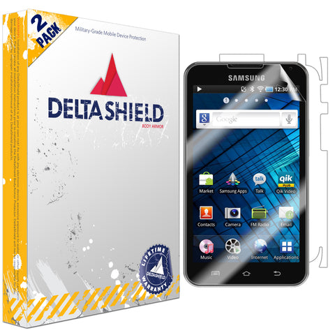 DeltaShield BodyArmor Samsung Galaxy 5.0 Ultra Clear Front & Back Cover Protector (2-Pack)
